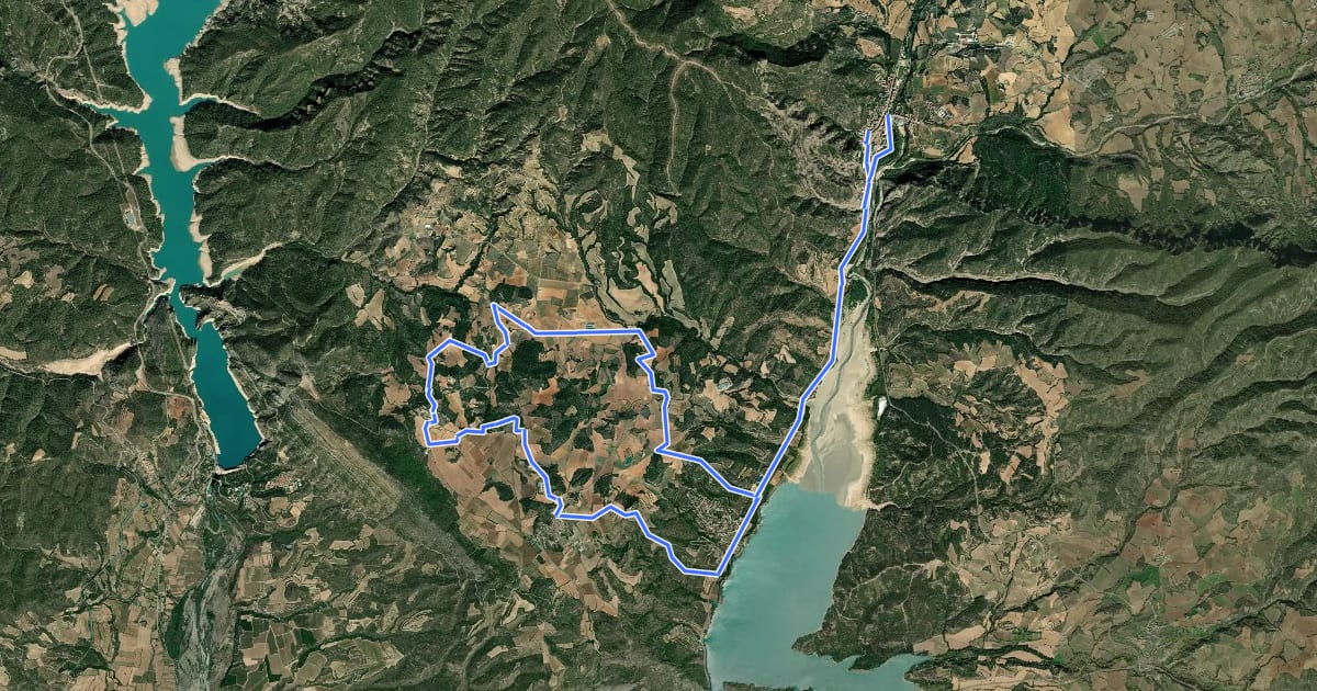Маршрут La Ribagorza. BTT. Ruta 2. Labitolosa на спутниковом снимке
