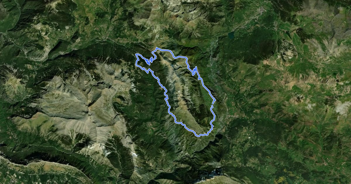 Маршрут La Ribagorza. BTT. Ruta 21. Vuelta a la Siera de Chia на спутниковом снимке