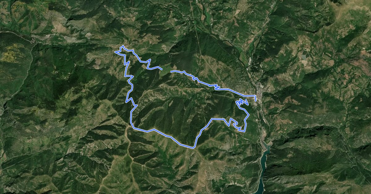 Маршрут La Ribagorza. BTT. Ruta 26. Vuelta al Tossal Gros на спутниковом снимке