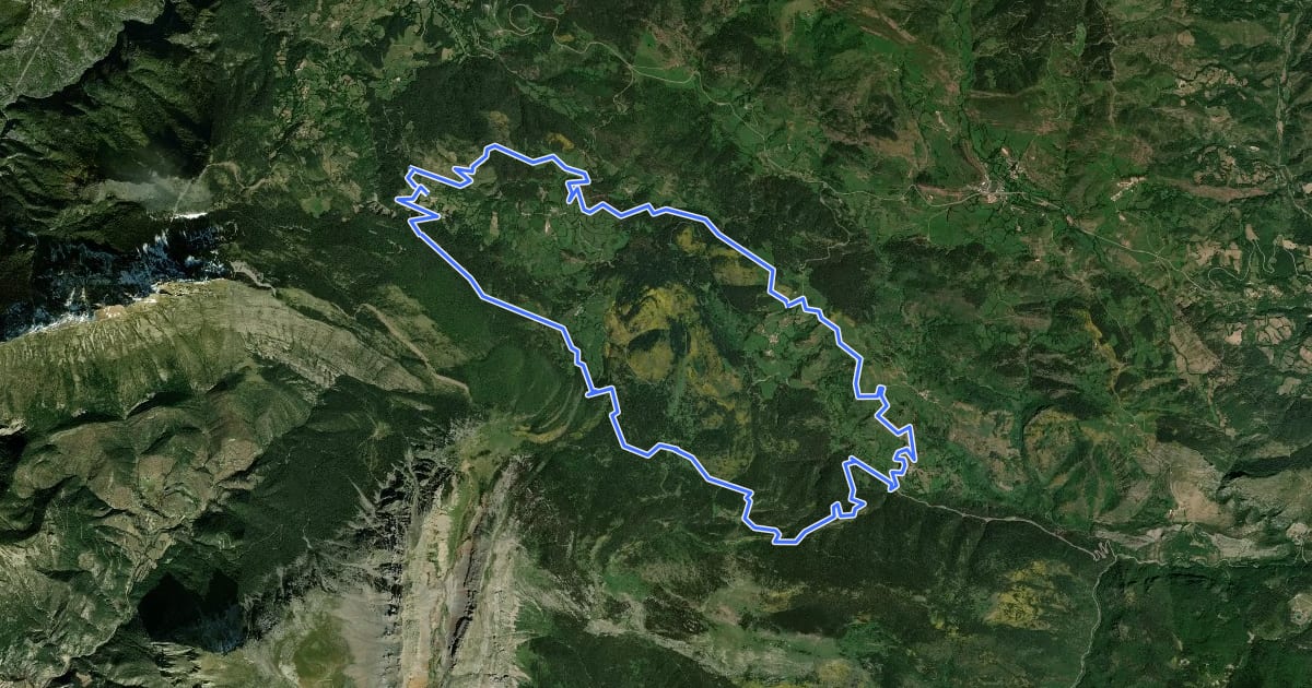 Маршрут La Ribagorza. BTT. Ruta 27. Selvaplana на спутниковом снимке