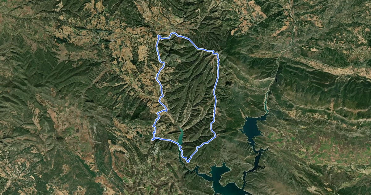Маршрут La Ribagorza. BTT. Ruta 29. Vuelta al Montsec de l'Estall на спутниковом снимке