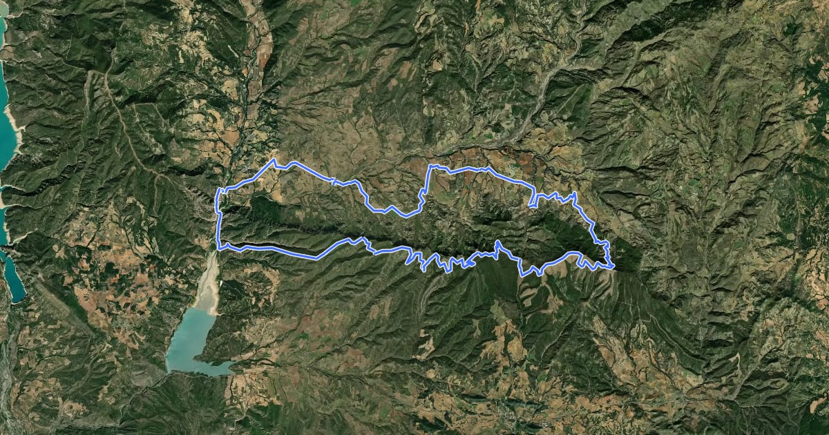 Маршрут La Ribagorza. BTT. Ruta 3. Sierra del Castillo de Laguarres на спутниковом снимке