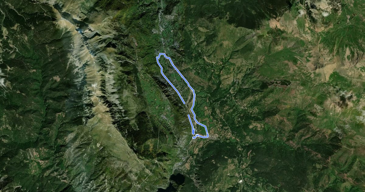 Маршрут La Ribagorza. BTT. Ruta 31. Castejón de Sos – Villanova – Sesué – Castejón de Sos на спутниковом снимке