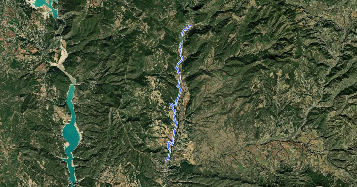 Маршрут La Ribagorza. BTT. Ruta 4. Ruta de los puentes на спутниковом снимке