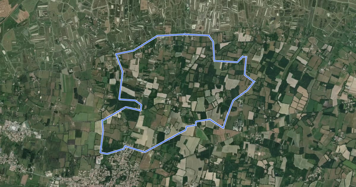 Маршрут La Rive du Marais на спутниковом снимке