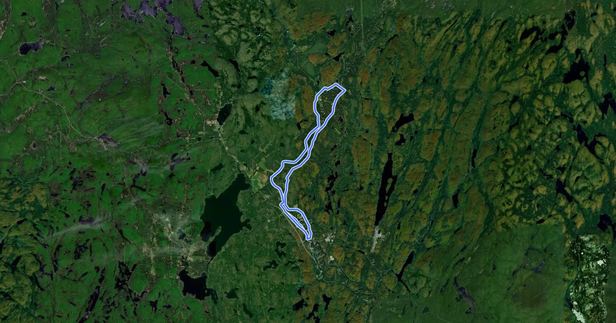 Маршрут La Rivière Rouge на спутниковом снимке