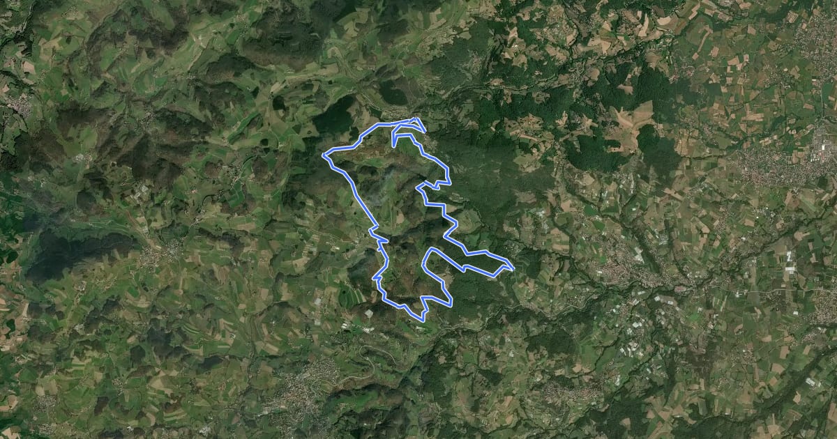 Маршрут La Roche Saint-Martin на спутниковом снимке