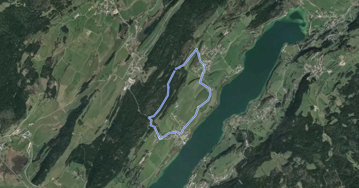 Маршрут La Ronde des Deux Villages на спутниковом снимке