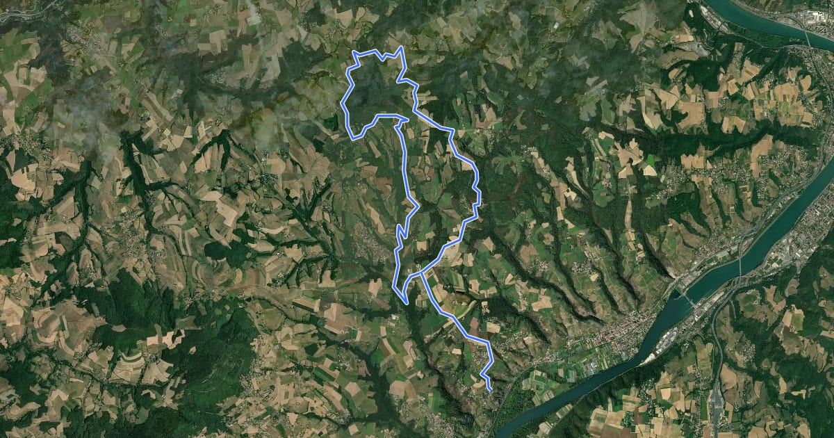 Маршрут La route de la Rigotte на спутниковом снимке