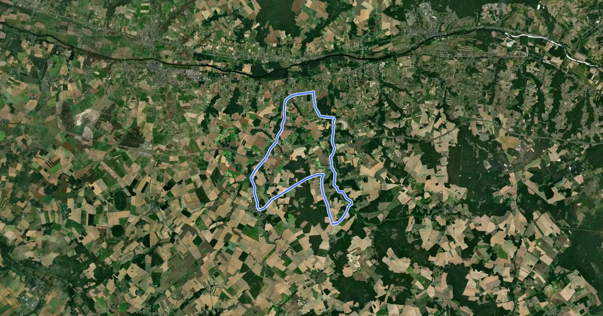 Маршрут La route des Moulins на спутниковом снимке