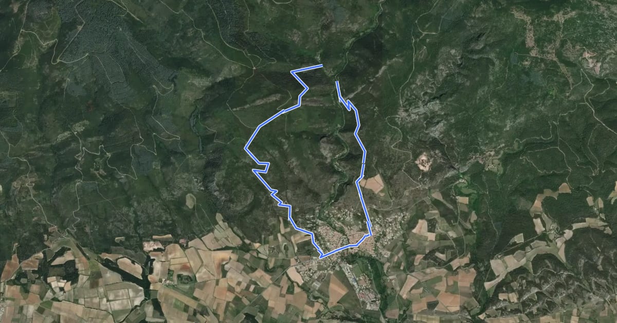 Маршрут La Route des Moutons на спутниковом снимке