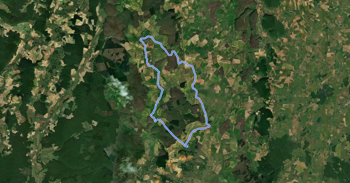 Маршрут La route des seigneureries - Les Bertranges à vélo на спутниковом снимке