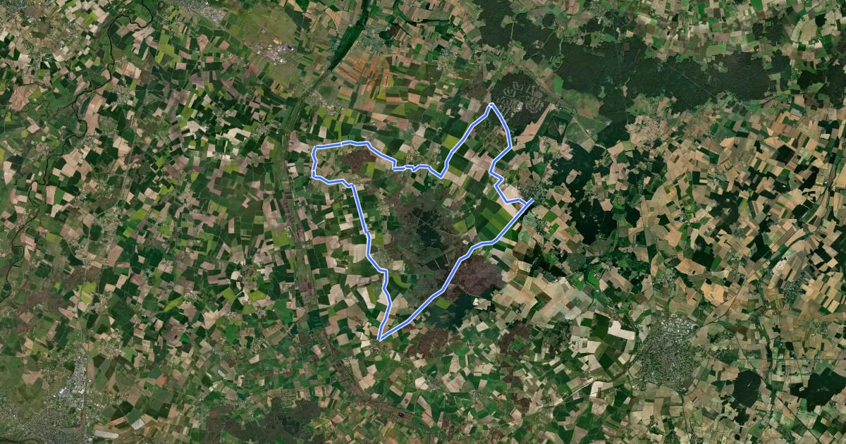 Маршрут La Route du Vignoble на спутниковом снимке