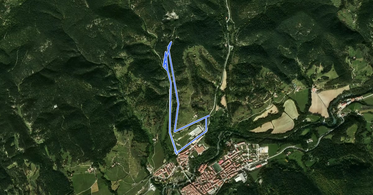 Маршрут La Rovira на спутниковом снимке