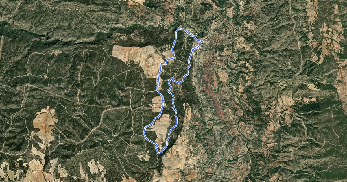Маршрут La Ruta de Jalance на спутниковом снимке