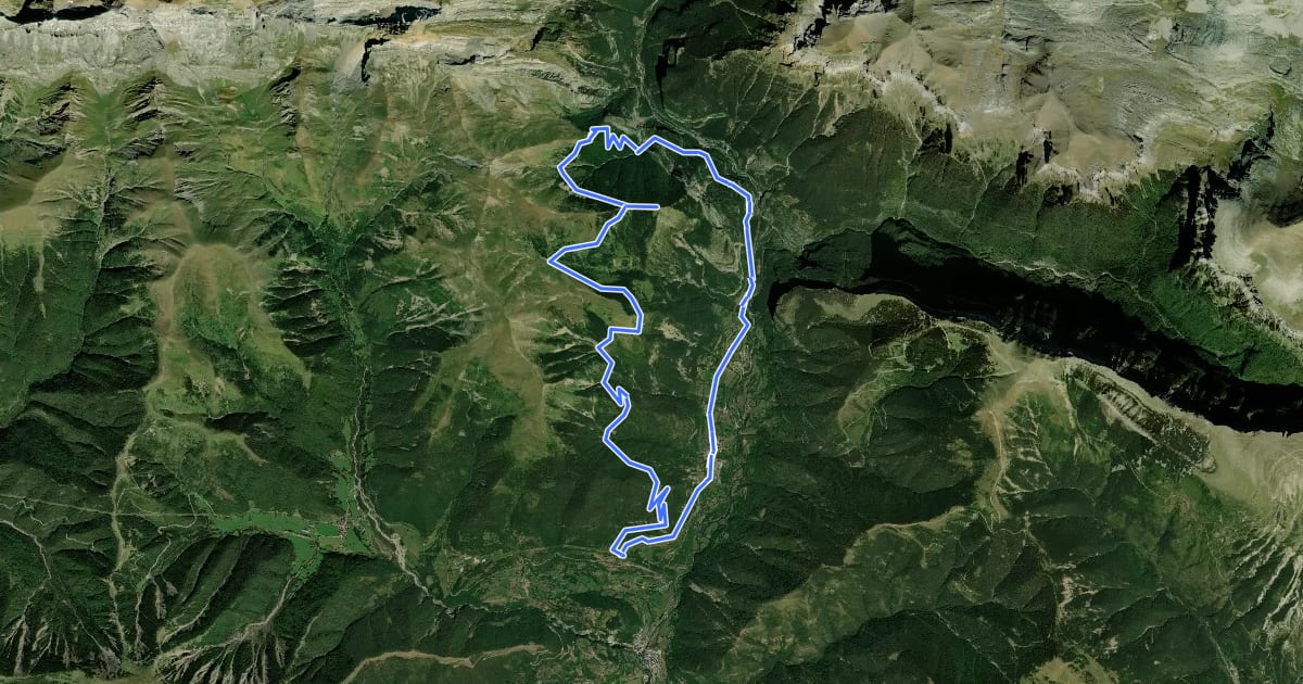 Маршрут La ruta del Cebollar на спутниковом снимке