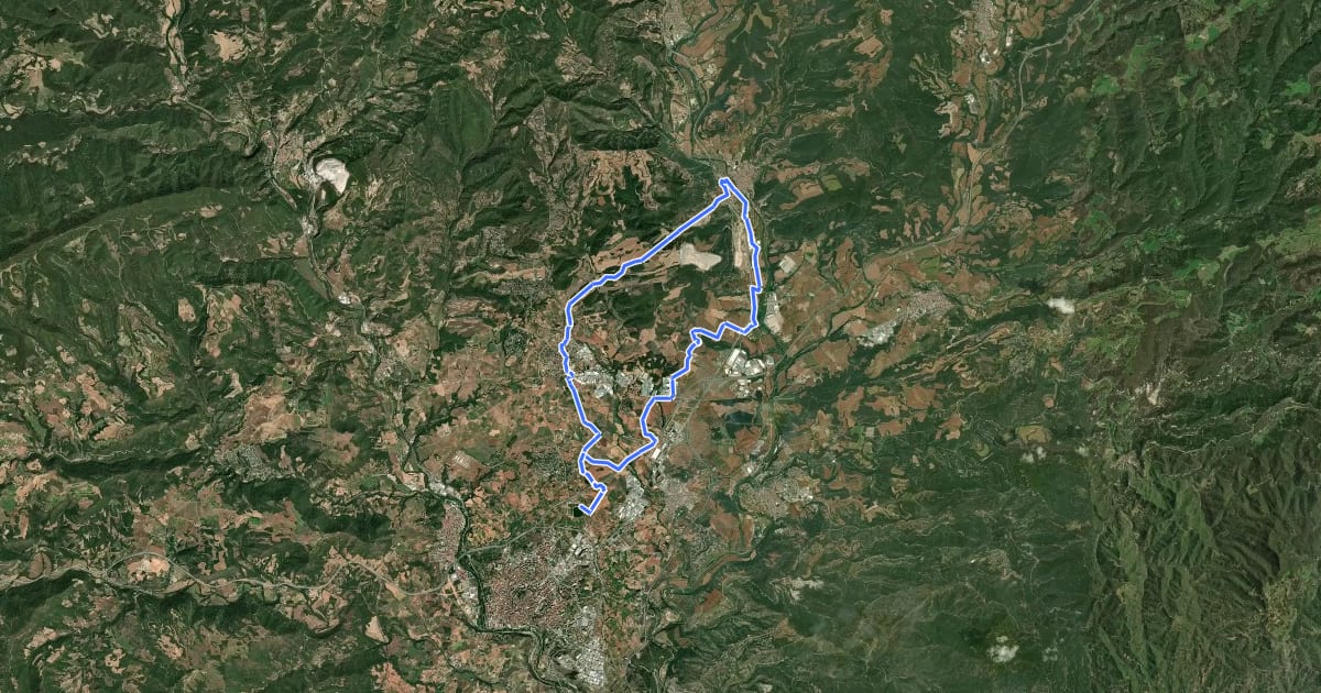 Маршрут La Sèquia en BTT: Itinerari mitjà на спутниковом снимке