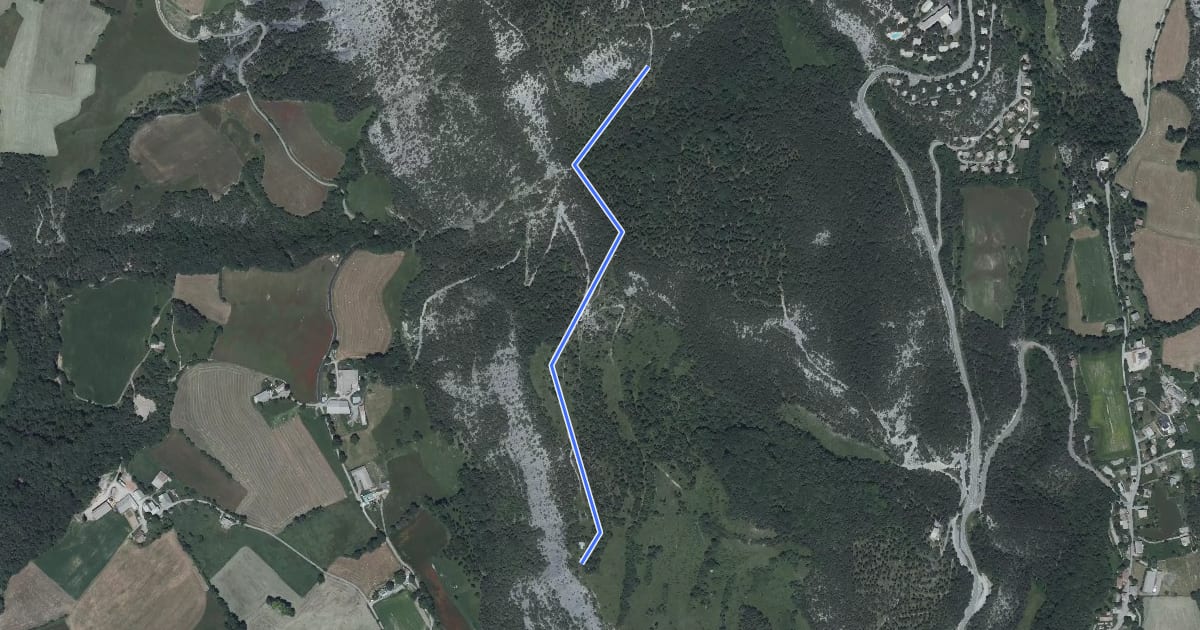 Маршрут La Salette на спутниковом снимке