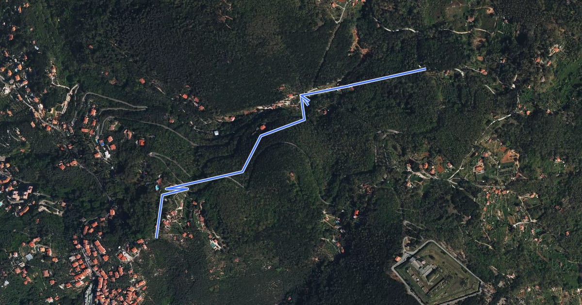 Маршрут La Serra - Redarca - Villa "Il Fodo" - Campo Di Già на спутниковом снимке