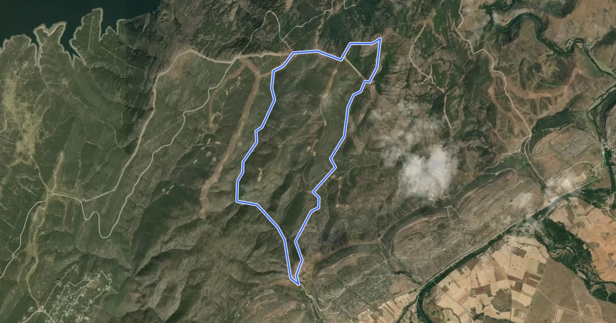 Маршрут La Sierra de Patones на спутниковом снимке