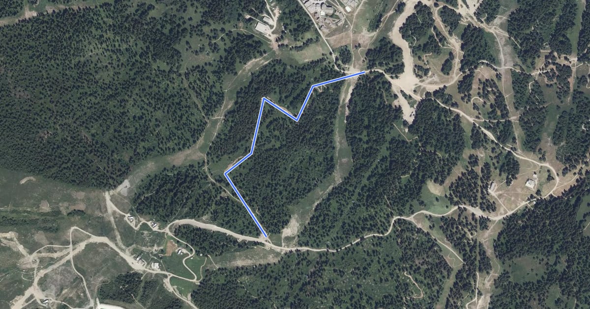 Маршрут La Tamarack на спутниковом снимке