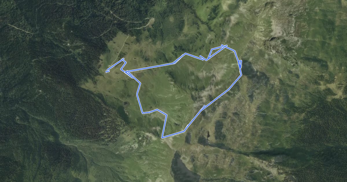 Маршрут La Thuile на спутниковом снимке