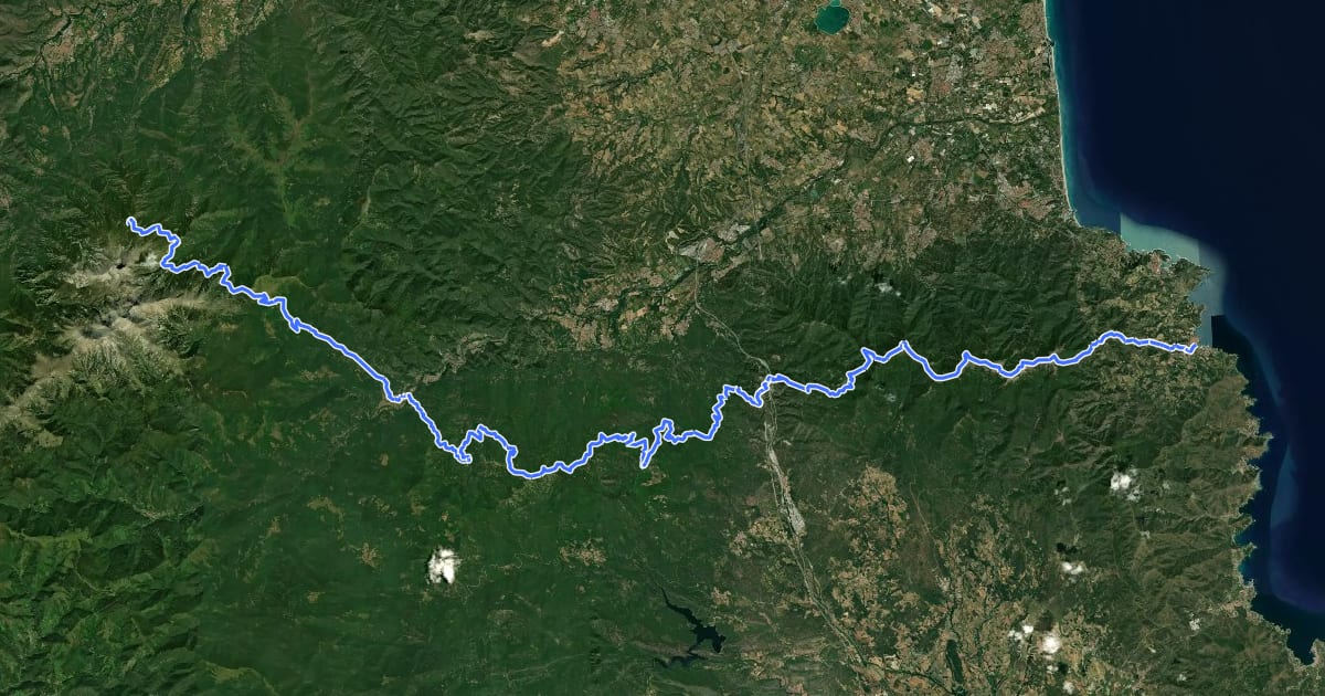 Маршрут La traversée des Pyrénées - sec.1 на спутниковом снимке
