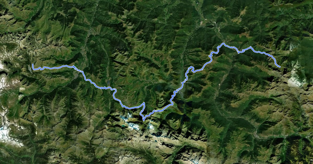 Маршрут La traversée des Pyrénées - sec.5 на спутниковом снимке