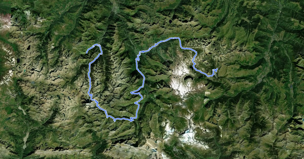 Маршрут La traversée des Pyrénées - sec.6 на спутниковом снимке