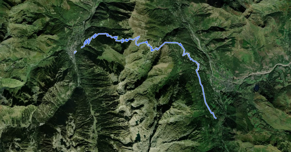 Маршрут La traversée des Pyrénées - sec.6 - variante на спутниковом снимке