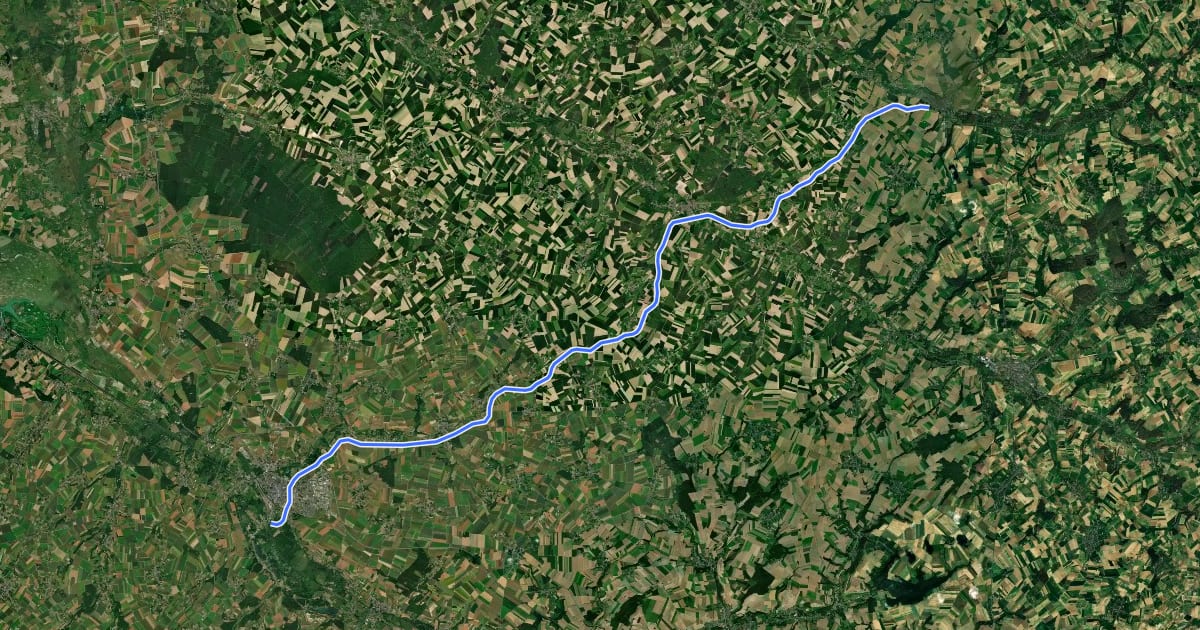 Маршрут La Traverse du Ponthieux на спутниковом снимке