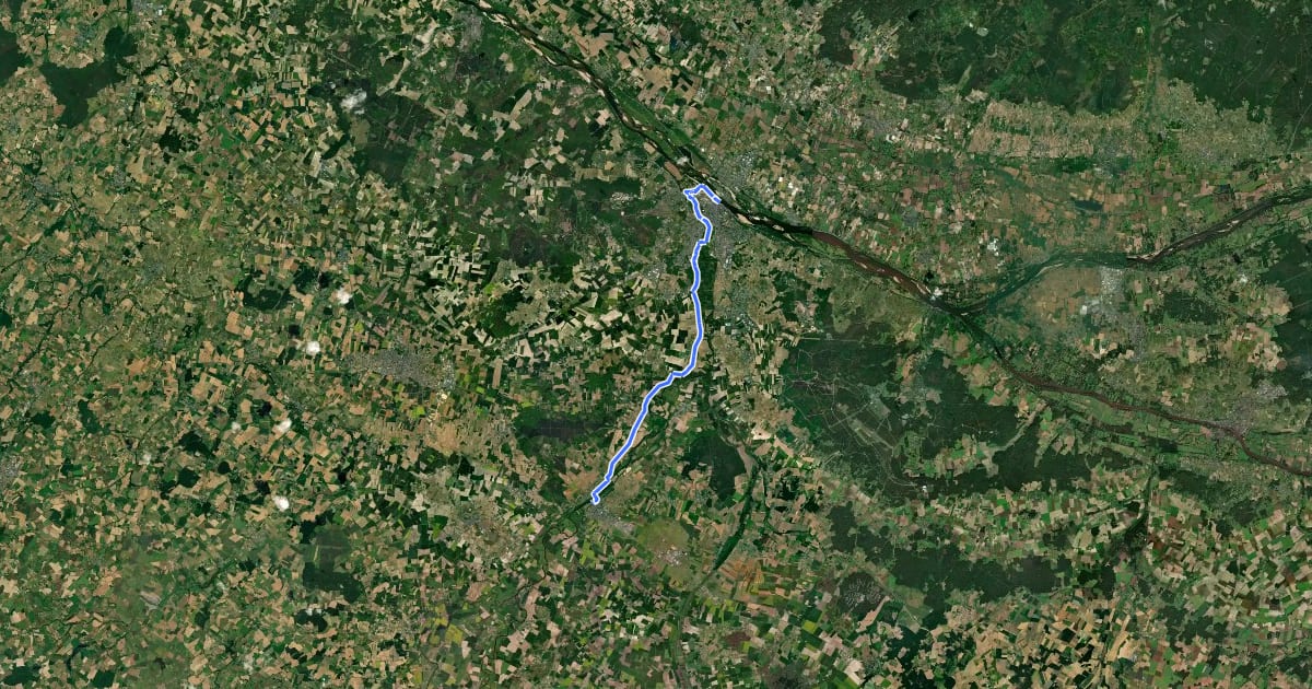 Маршрут La Vélo Francette, Saumur / Montreuil-Bellay на спутниковом снимке
