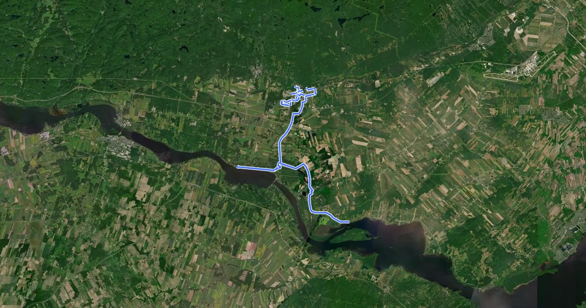 Маршрут La VéloRoute d'Argenteuil на спутниковом снимке
