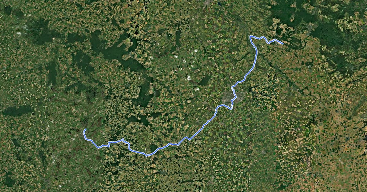 Маршрут La Véloscénie - Eure-et-Loir на спутниковом снимке