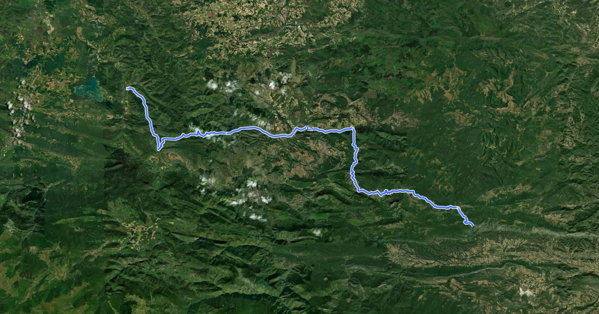 Маршрут La Vélosud 09 (Chalabre - Saint-Paul-de-Fenouillet) на спутниковом снимке