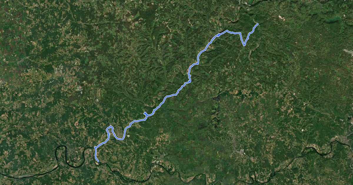 Маршрут La Vézère à vélo на спутниковом снимке
