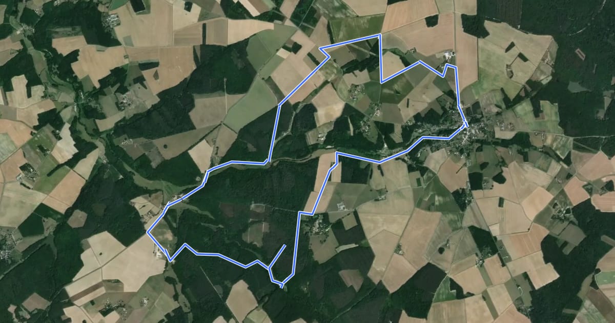 Маршрут La Val d'Indrois Circuit 1 - Cléré-la-Ronde на спутниковом снимке