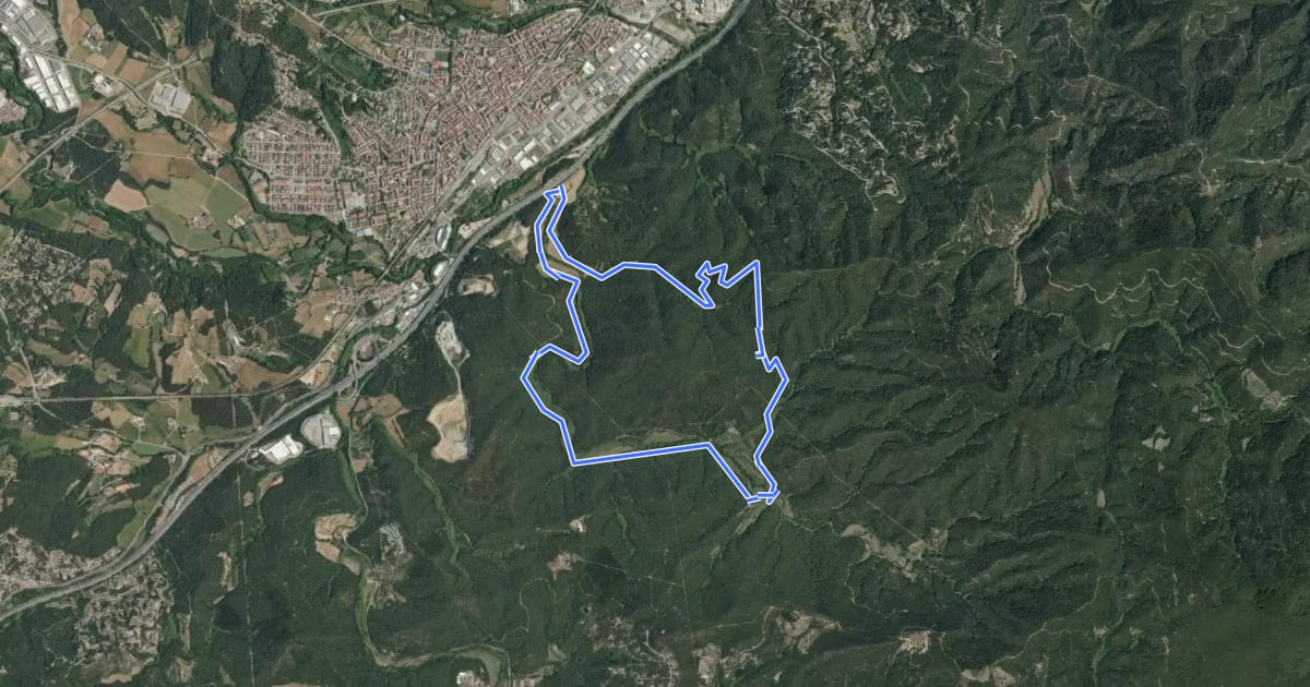 Маршрут La vall d'Olzinelles на спутниковом снимке