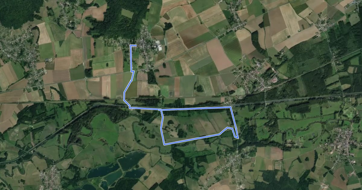 Маршрут La Vallée d'Or на спутниковом снимке