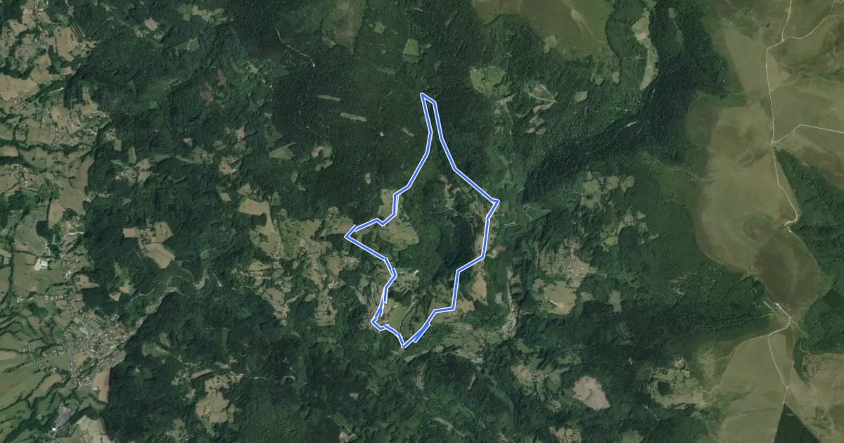 Маршрут La Vallée de Billeyre на спутниковом снимке