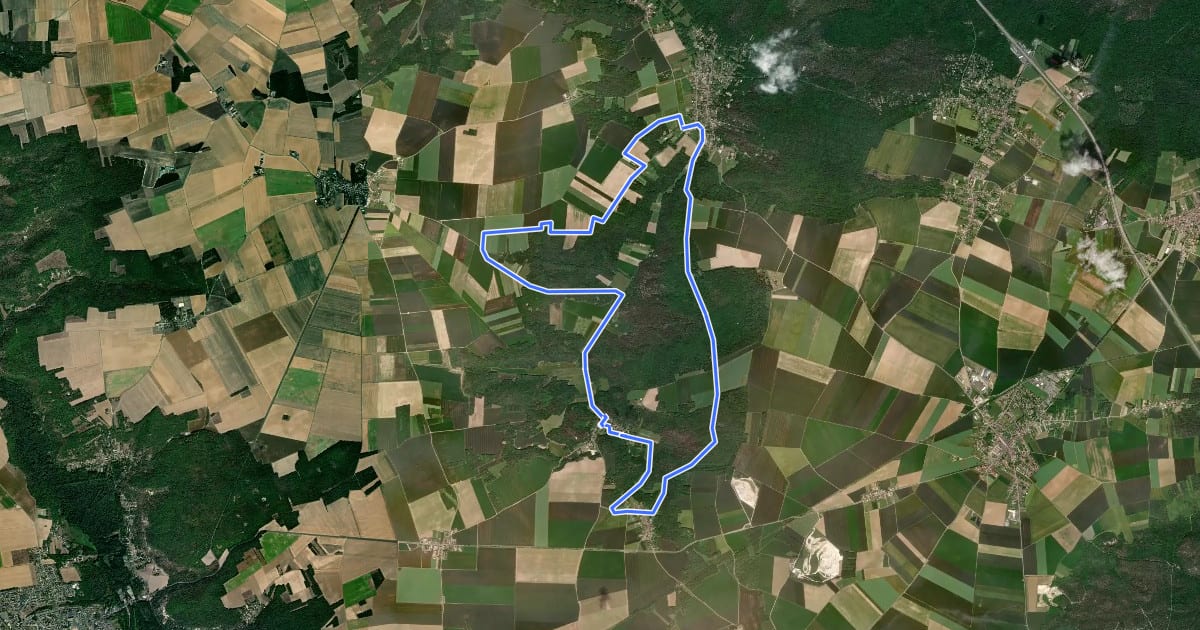 Маршрут La vallée de Boissy-aux-Cailles на спутниковом снимке