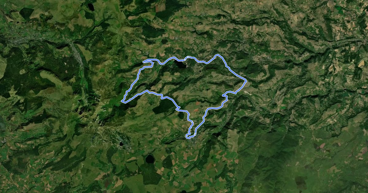 Маршрут La vallée de Chaudefour - Cyclo на спутниковом снимке