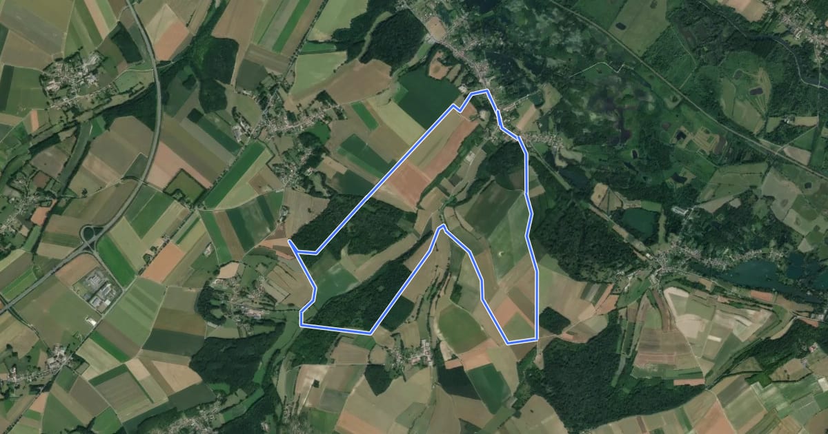Маршрут La Vallée de Frosme на спутниковом снимке