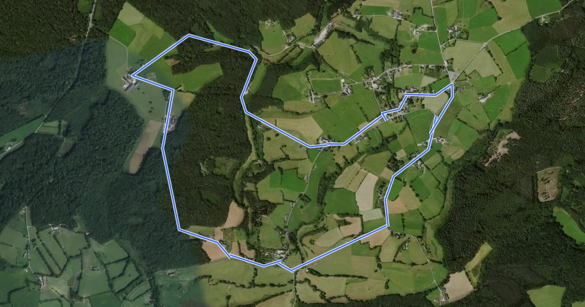 Маршрут La vallée de l’Eau d’Eppe на спутниковом снимке