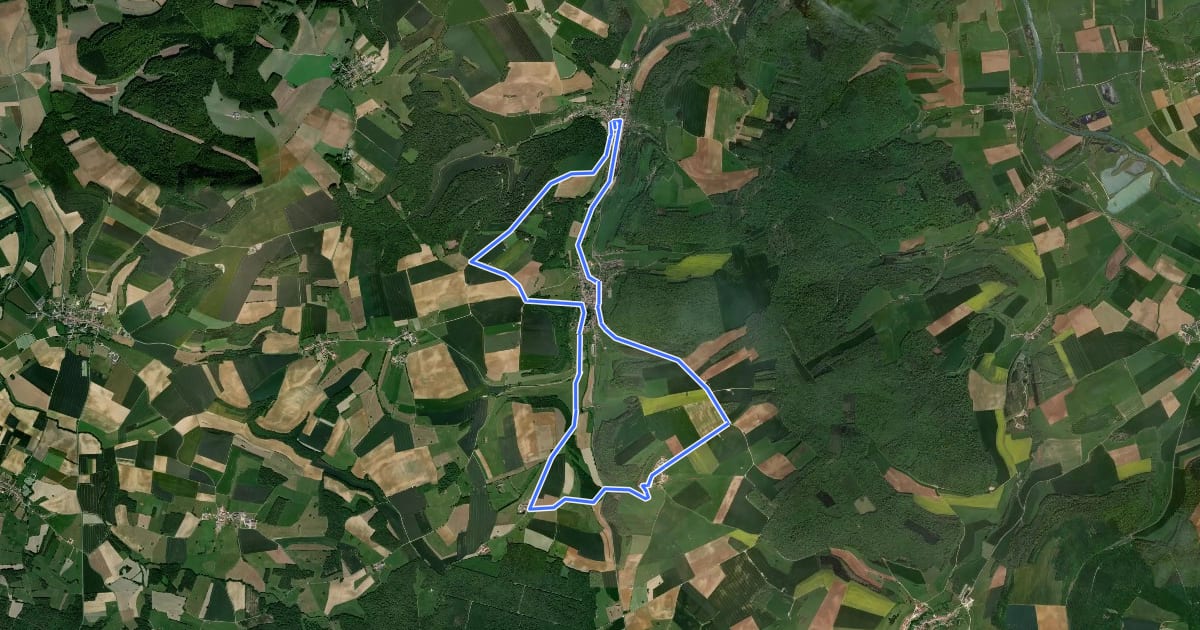 Маршрут La Vallée de l'Ennemane на спутниковом снимке