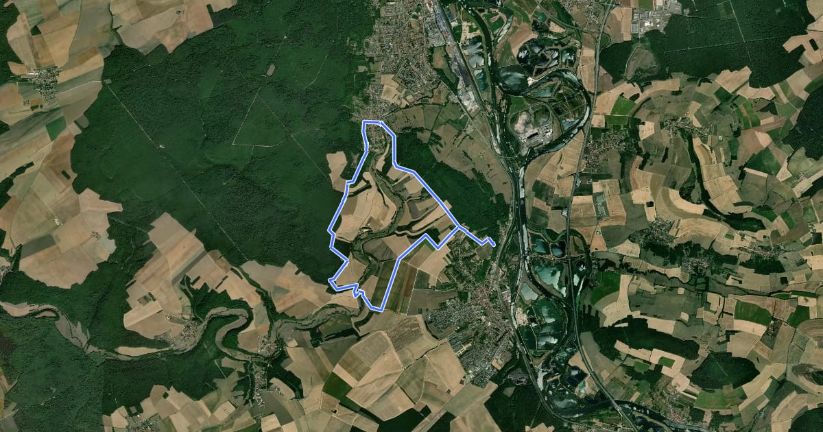 Маршрут La Vallée de l'Esch на спутниковом снимке