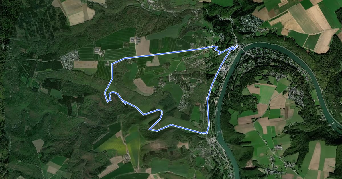 Маршрут La Vallée de l'Hermeton на спутниковом снимке