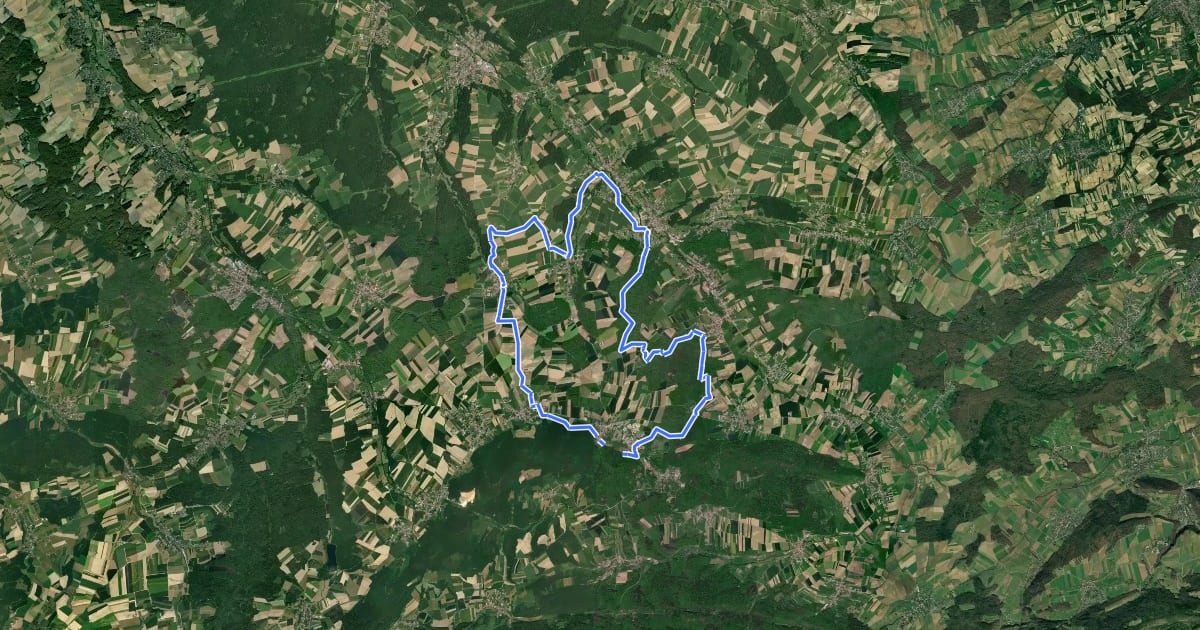 Маршрут La vallée de l'Ill на спутниковом снимке