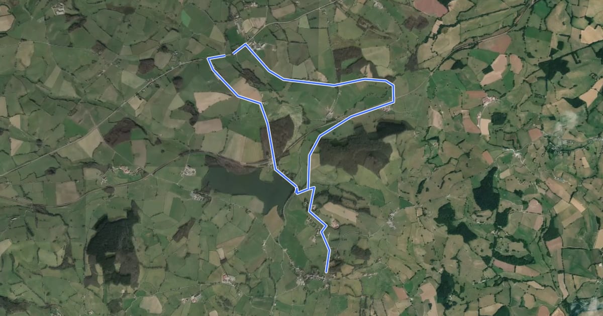 Маршрут La vallée de la Bra на спутниковом снимке
