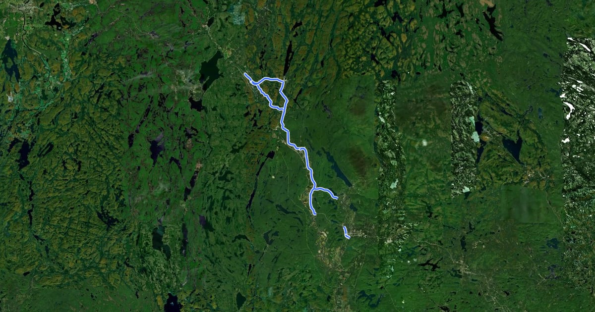 Маршрут La Vallée de la Rouge на спутниковом снимке